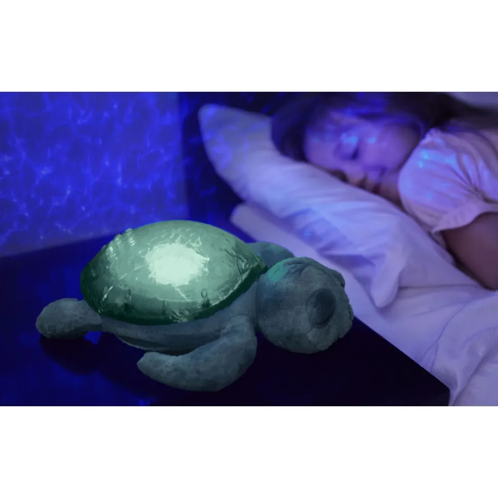 Veilleuse bébé projection plafond musicale tortue tranquille verte - rechargeable