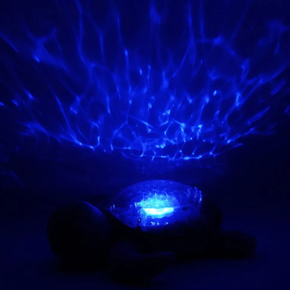 Veilleuse bébé projection plafond musicale tortue tranquille verte - rechargeable