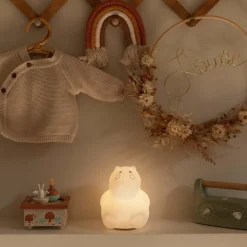 Veilleuse bébé silicone bluetooth hippo