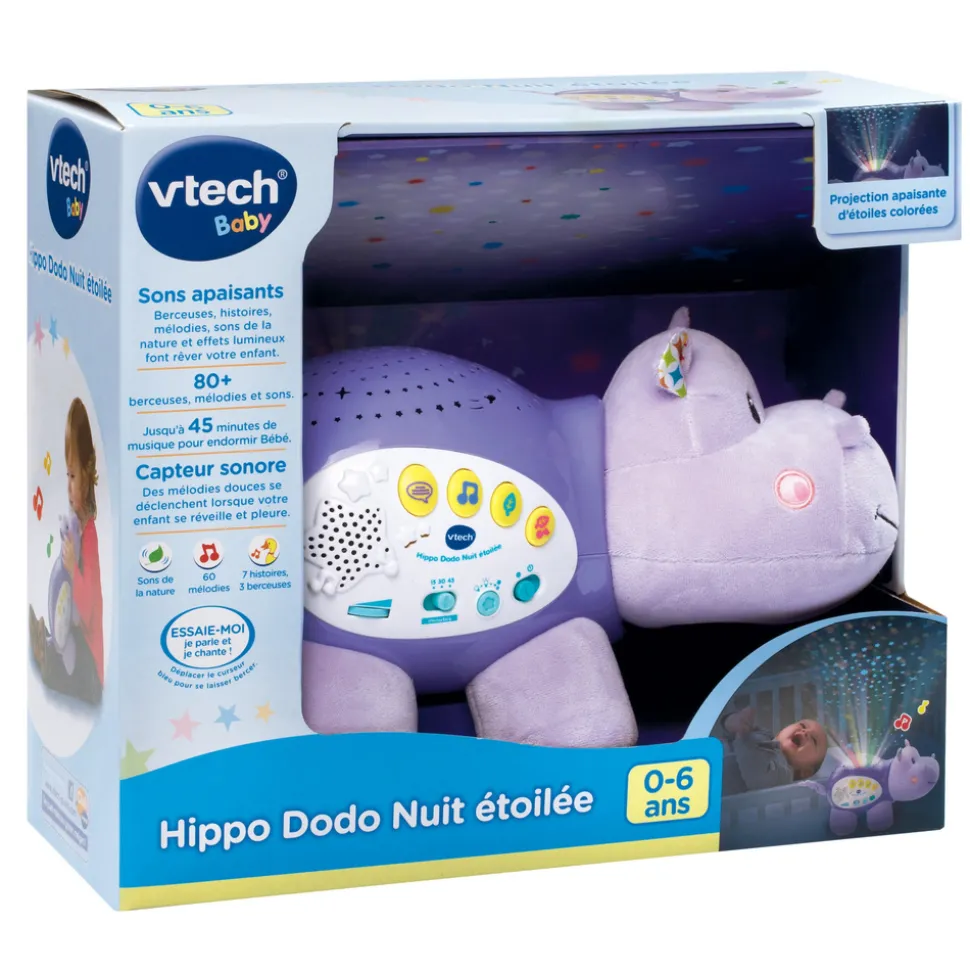 Veilleuse hippo dodo nuit etoilée
