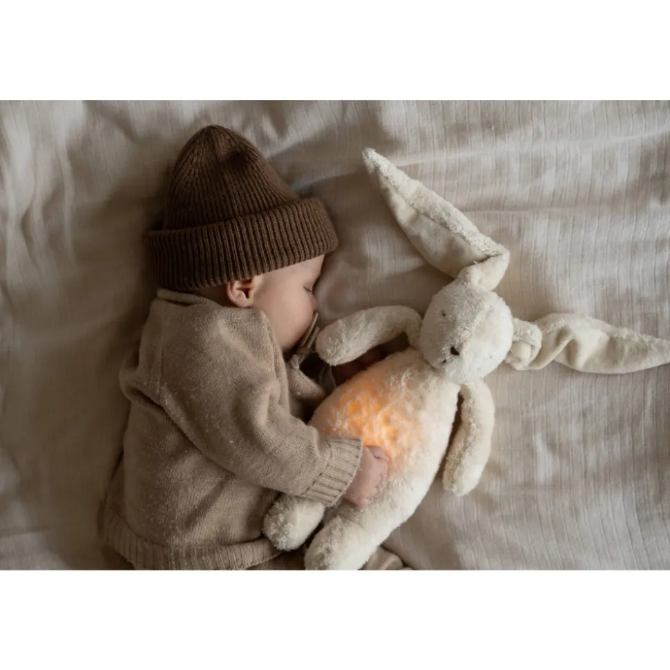 Veilleuse lapin nature bio avec sons & lumières blanc polaire