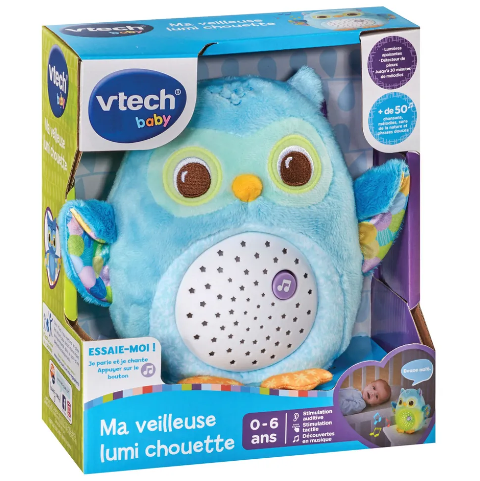 Veilleuse ma lumi chouette bleu