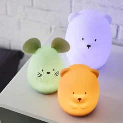 Veilleuse médium souris verte 12cm  silicone