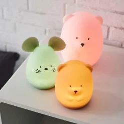 Veilleuse médium souris verte 12cm silicone
