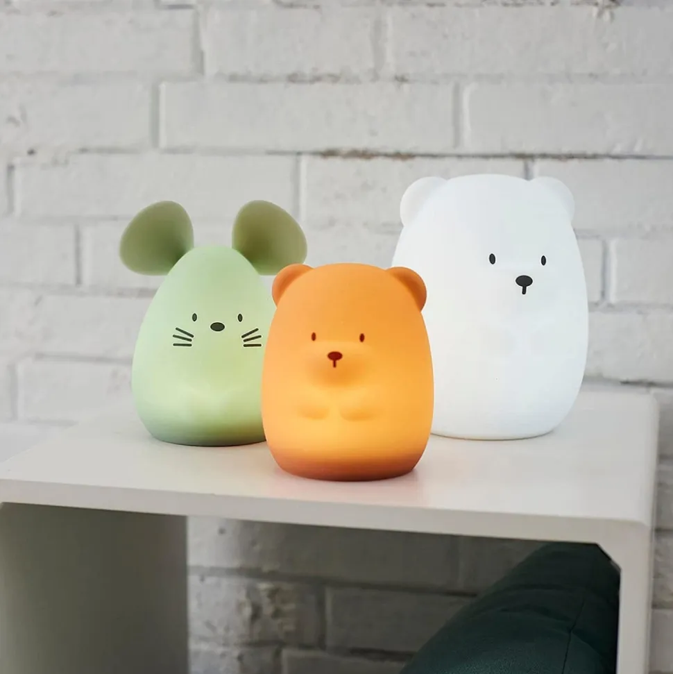 Veilleuse médium souris verte 12cm silicone
