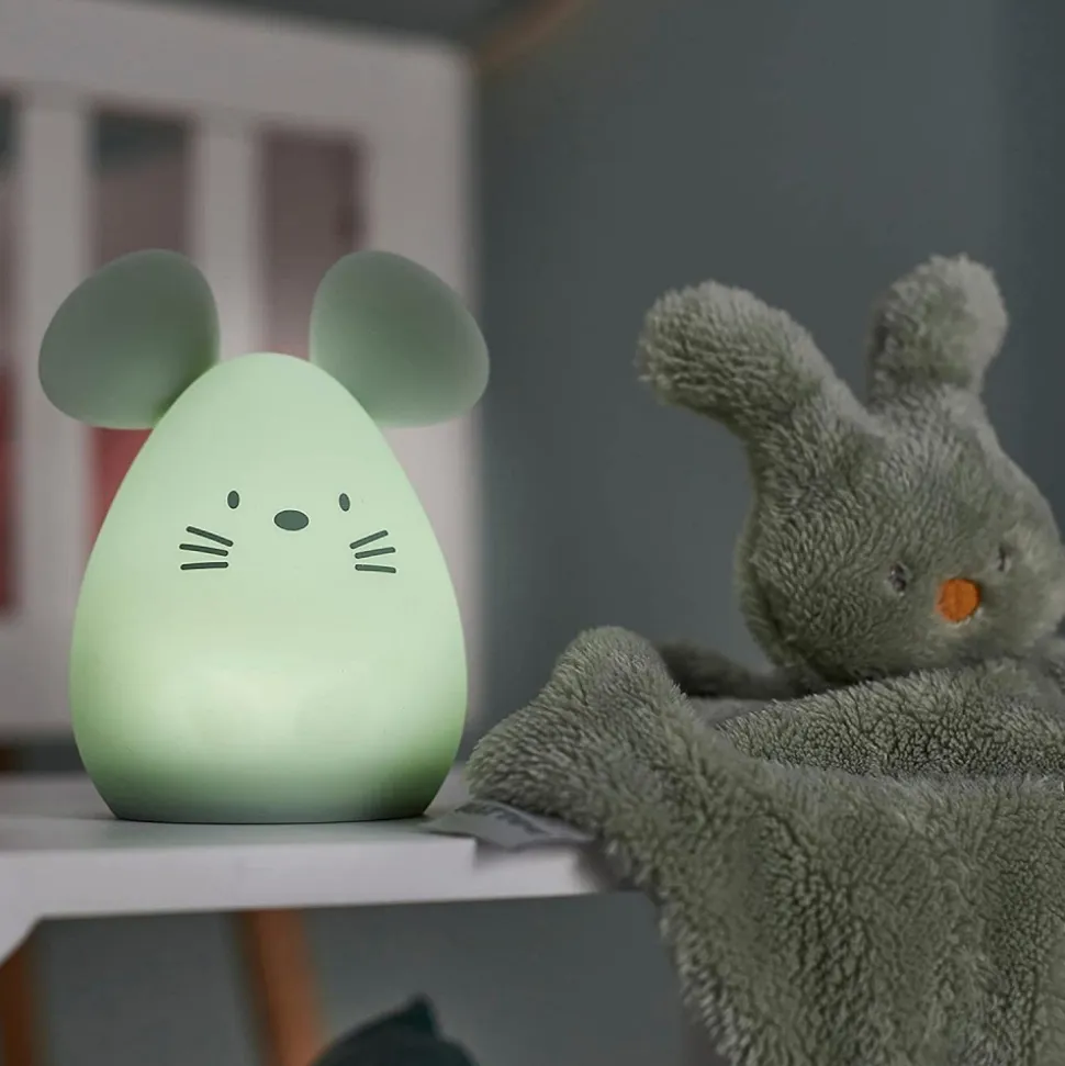 Veilleuse médium souris verte 12cm silicone