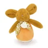 Veilleuse musicale culbuto lapin doudou ocre