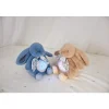 Veilleuse musicale projection d'étoiles lapin doudou beige sable