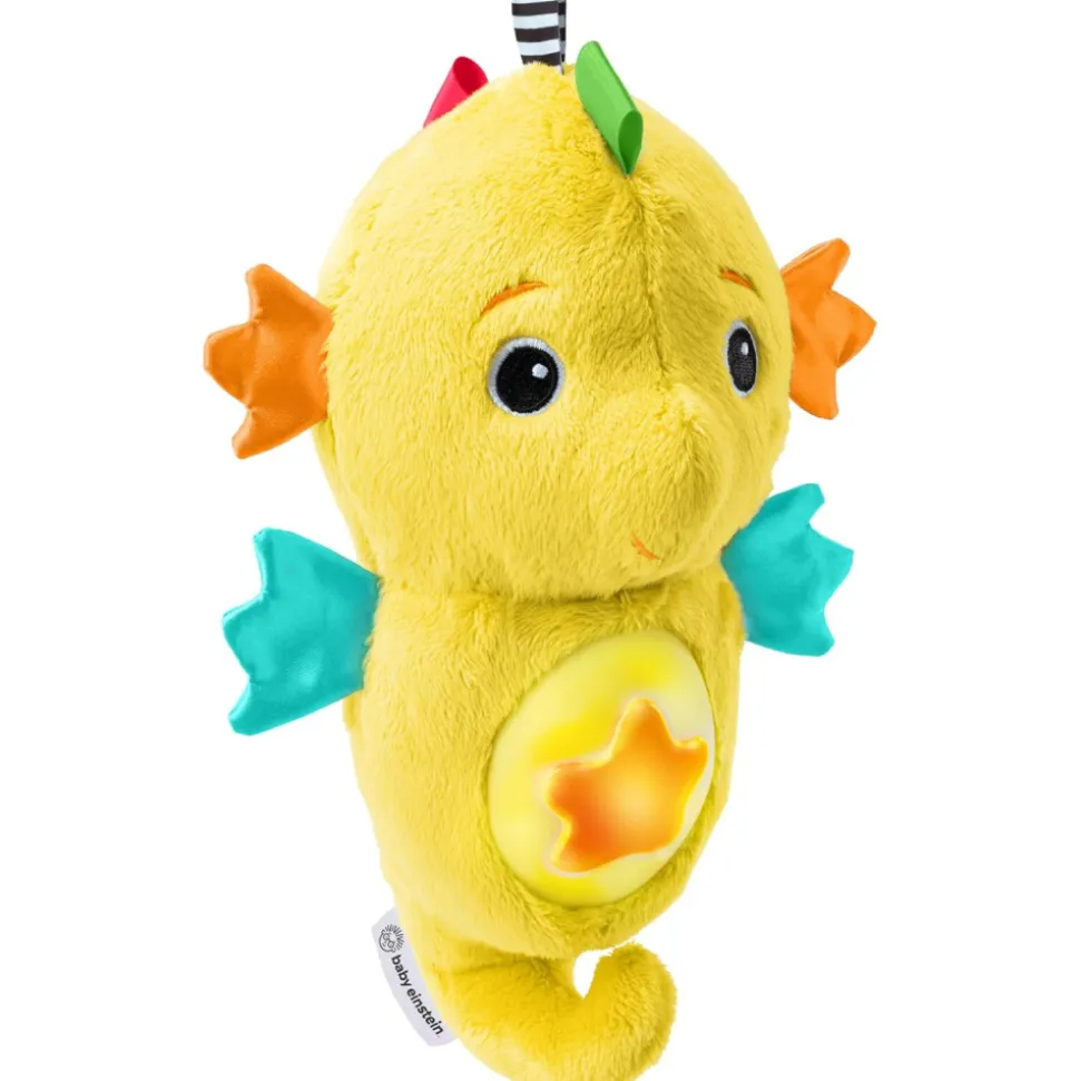 Veilleuse peluche hippocampe jaune
