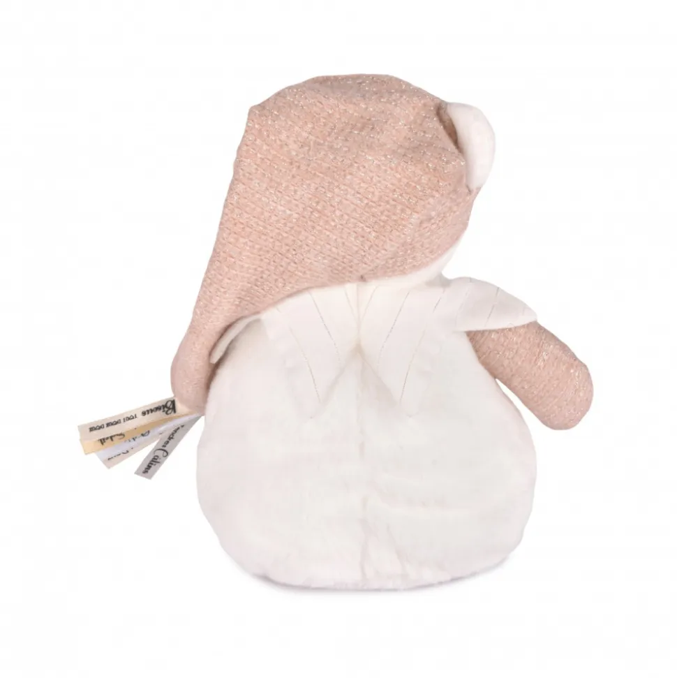 Veilleuse peluche musicale à projection d'étoiles ours rose