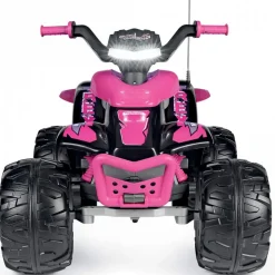 Voiture quad électrique t-rex 330 w 12v rose